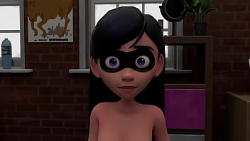 VIOLET AND HELEN PARR DILDO CHAIR RIDING AND DANCING - The Incredibles